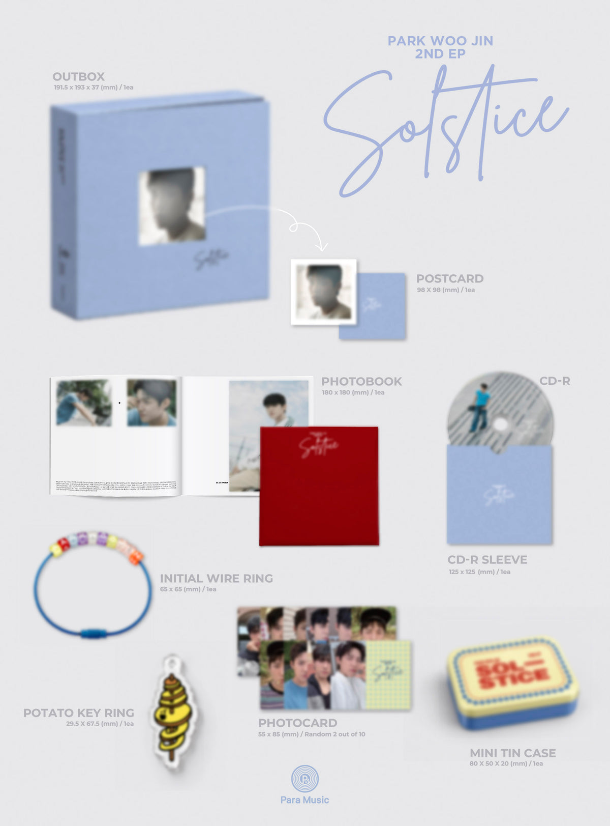 (10/12) preorder PARK WOO JIN 2nd Mini Album [SOLSTICE]