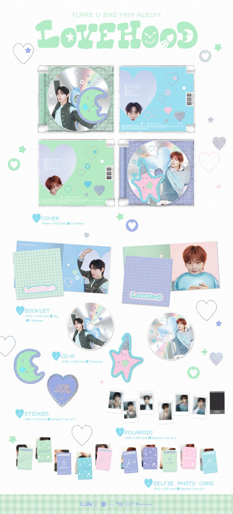 (10/13) preorder FLARE U 2nd Mini Album [LOVEHOOD] Jewel Case Ver.