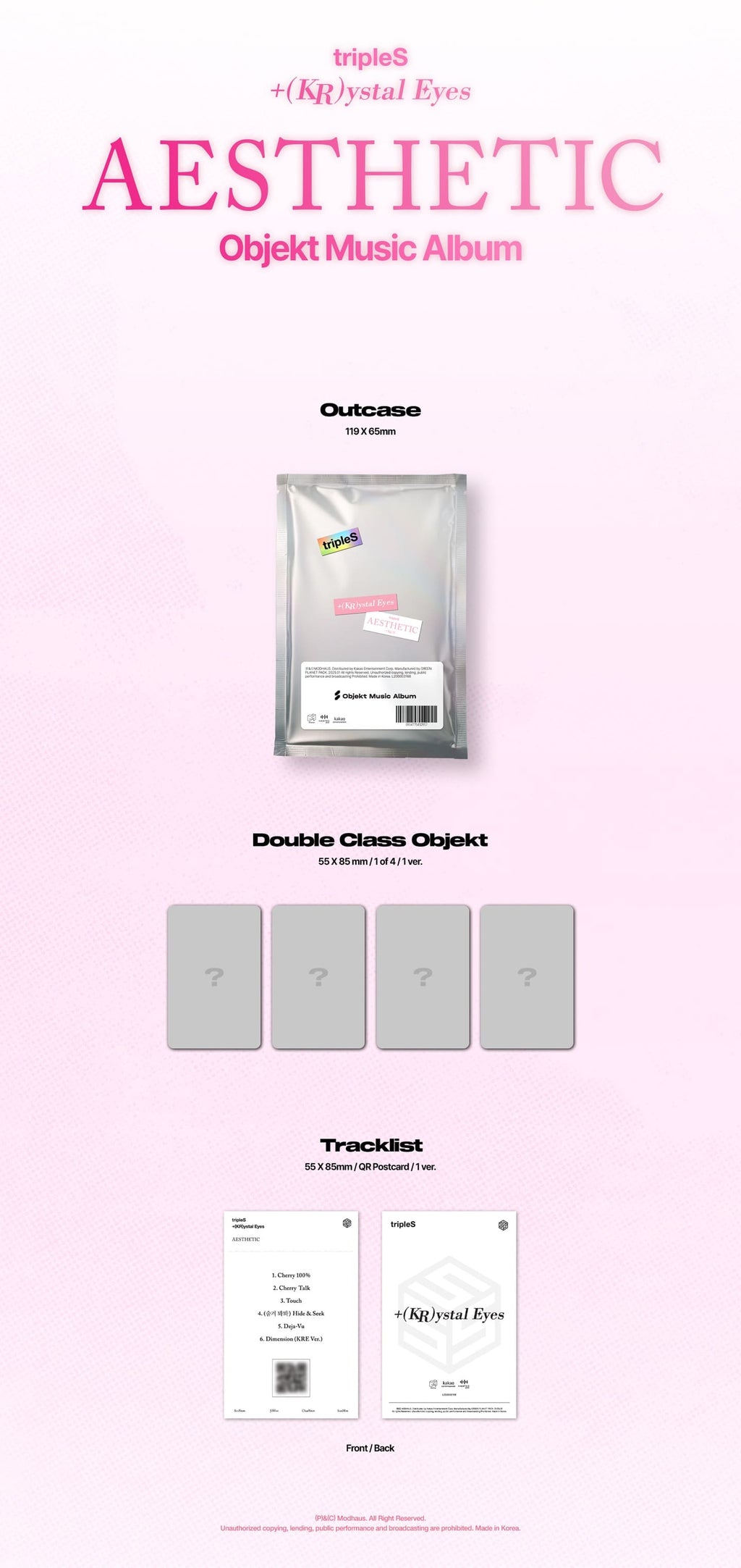 tripleS Mini Album +(KR)ystal Eyes [AESTHETIC] (Objekt Music Album)