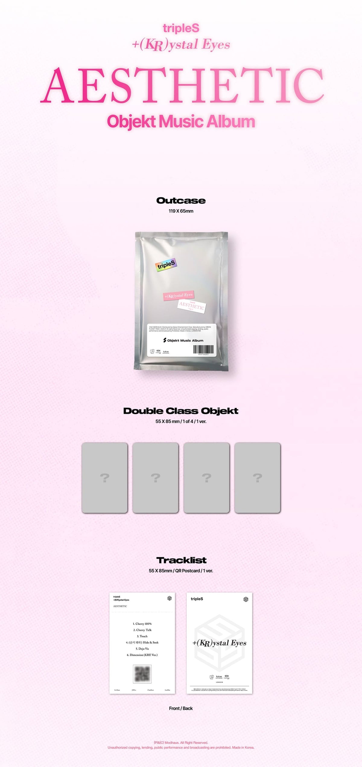 tripleS Mini Album +(KR)ystal Eyes [AESTHETIC] (Objekt Music Album)