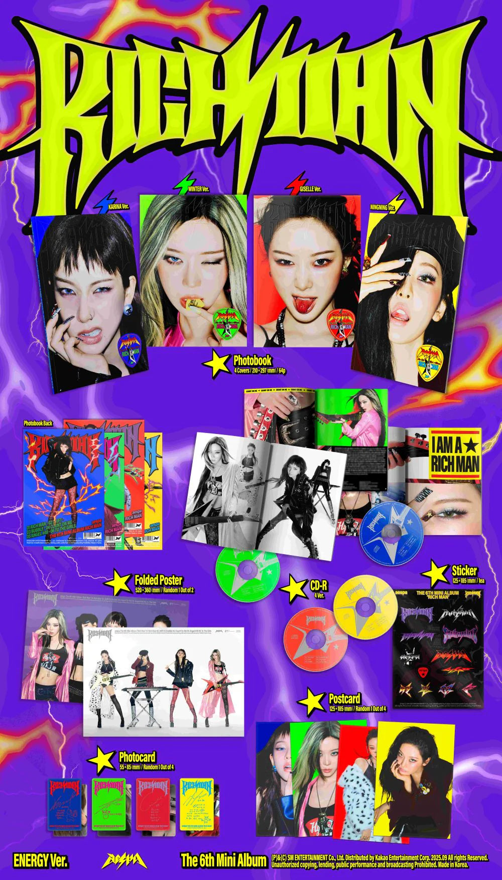 aespa - 6th Mini Album Rich Man - ENERGY Ver.