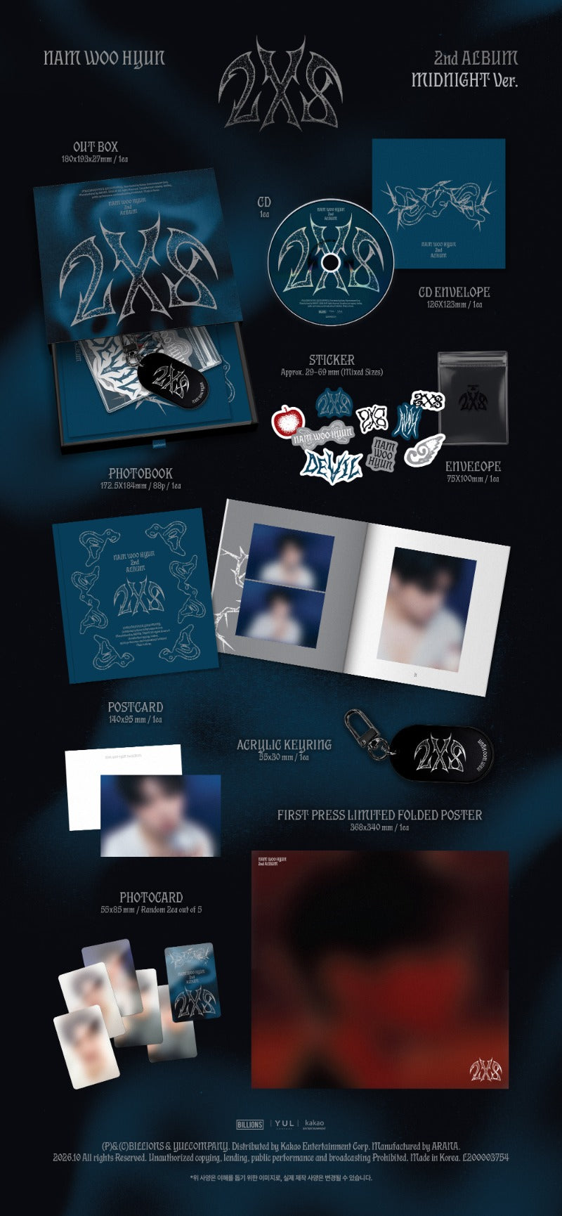(10/13) preorder NAM WOO HYUN 2nd Full Album [2X8]