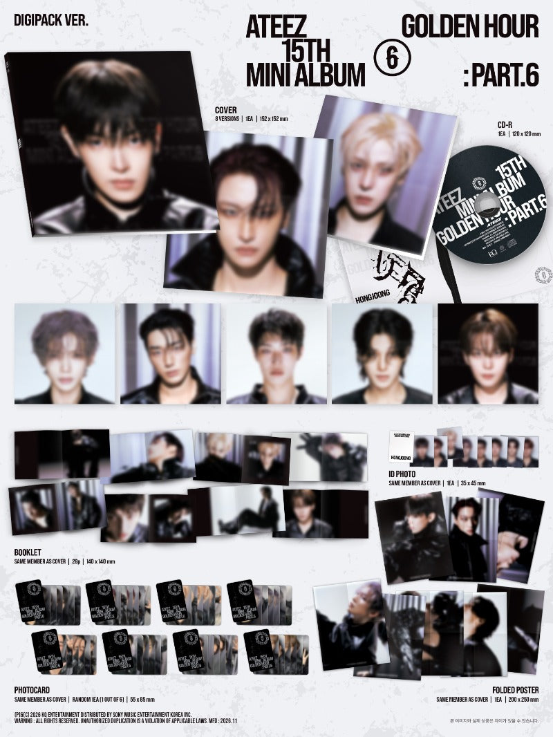 (11/11) preorder ATEEZ [Golden Hour Part 6] Digipack Version