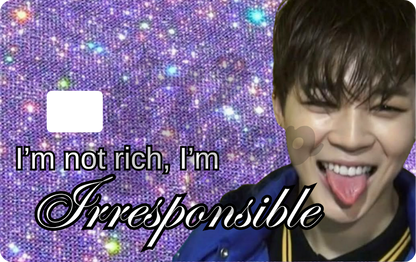 Jimin I'm not Rich Credit Card Skin