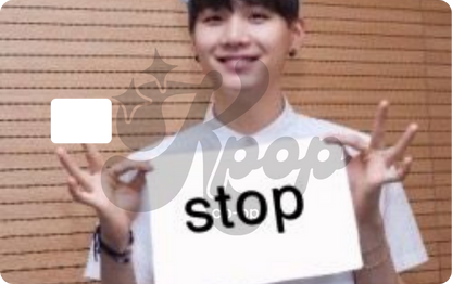 Yoongi Stop Credit Card Skin