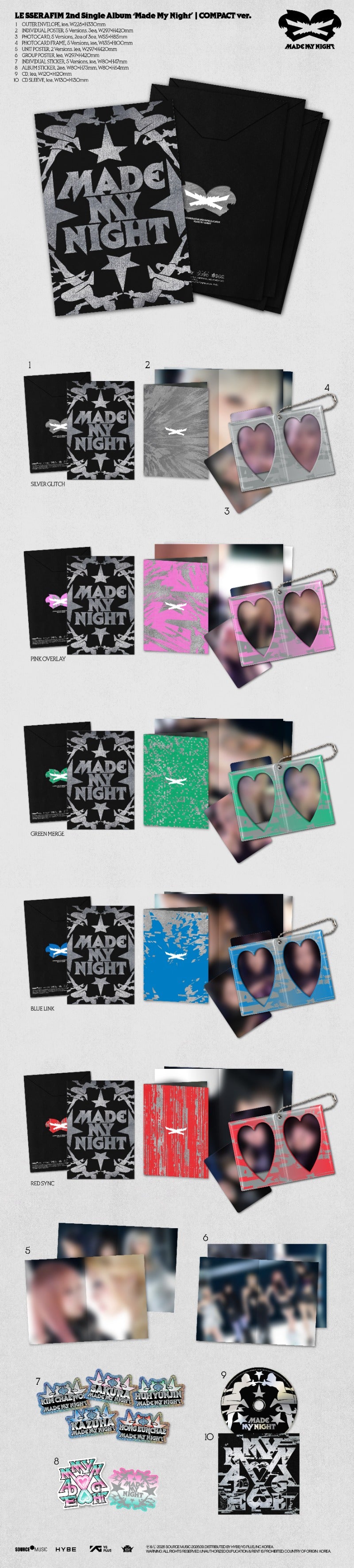 (9/11) LE SSERAFIM 2nd Single Album [Made My Night] (Compact Ver.)