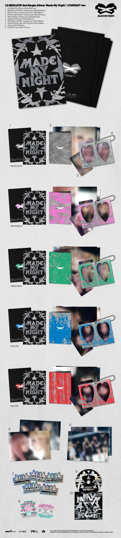 (9/11) LE SSERAFIM 2nd Single Album [Made My Night] (Compact Ver.)