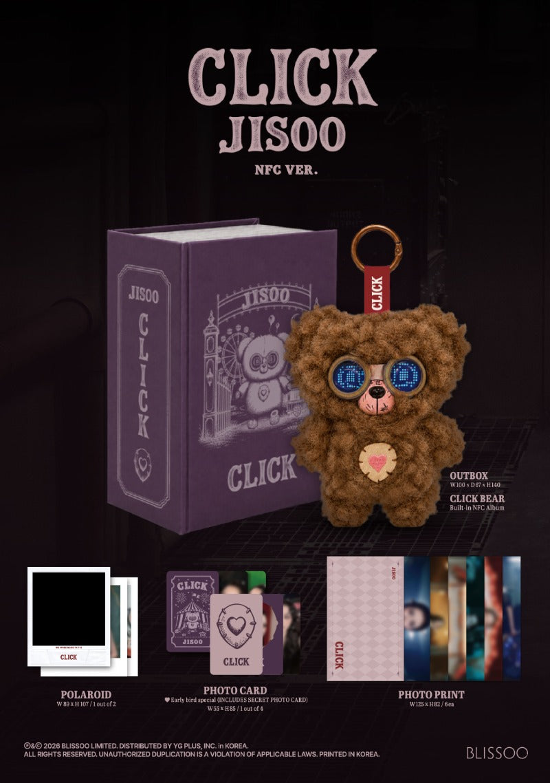 JISOO Single Album [CLICK] (CLICK BABY BEAR NFC Ver.)