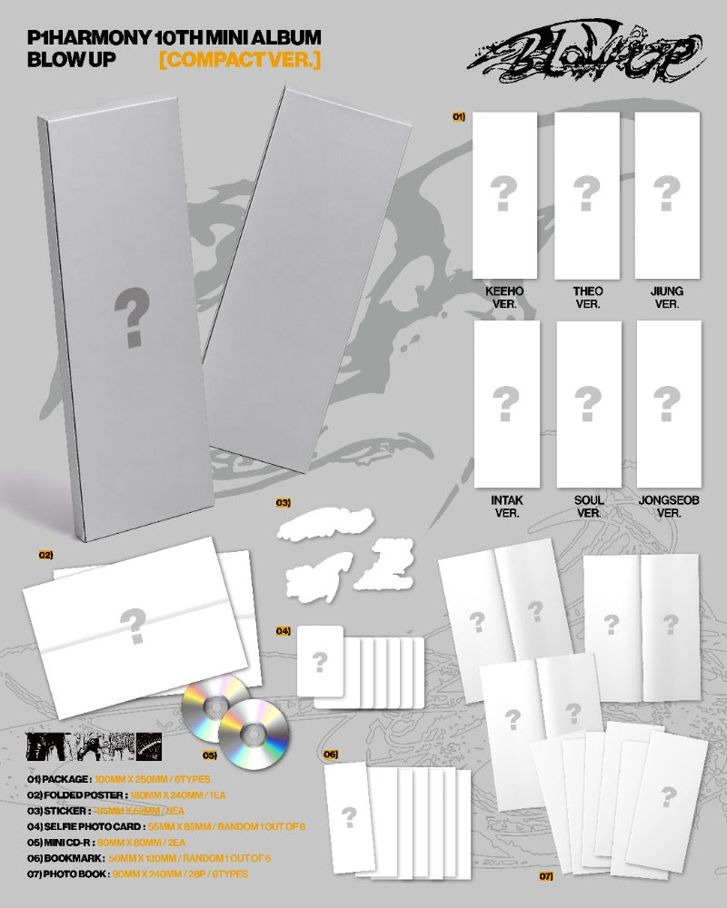(11/04) preorder P1Harmony 10th Mini Album [BLOW UP] Compact Ver.