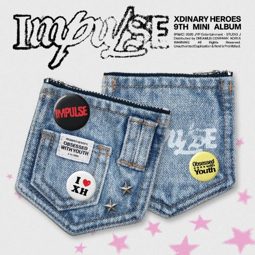 Xdinary Heroes 9th Mini Album [IMPULSE] Denim Pouch Version