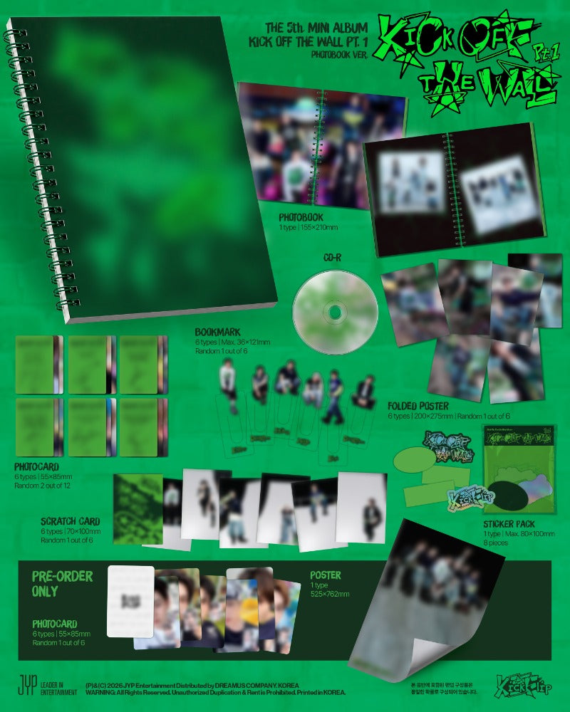 (10/4) preorder KickFlip 5th Mini Album KICK OFF THE WALL Pt.1 (PHOTOBOOK Ver.)