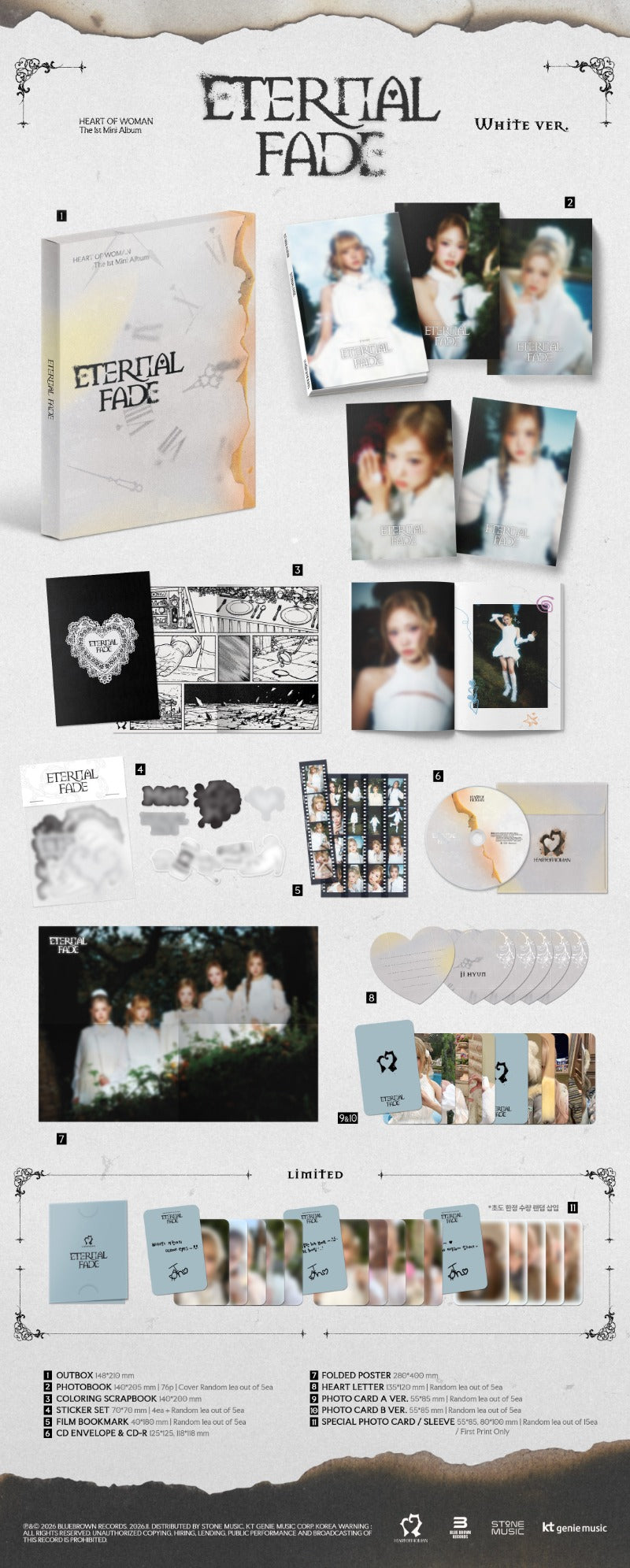 (11/04) preorder HEART OF WOMAN 1st Mini Album [ETERNAL FADE]