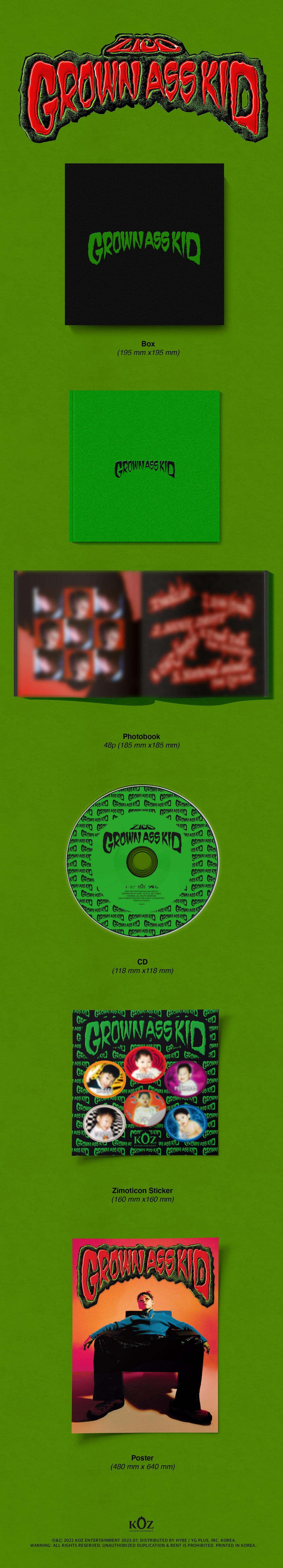 ZICO 4th Mini Album [Grown Ass Kid]