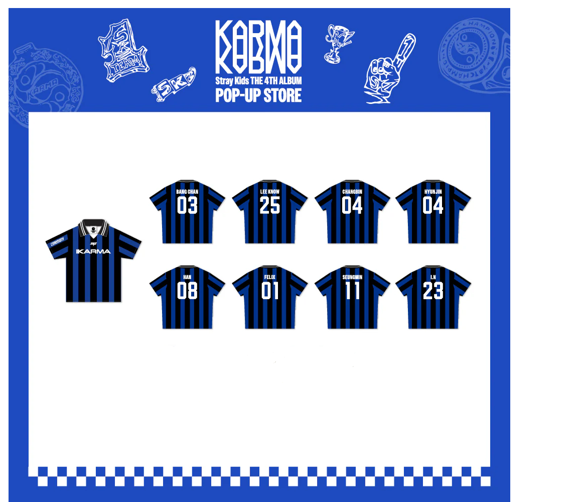 Stray Kids - [KARMA] POP-UP STORE MD UNIFORM T-SHIRT