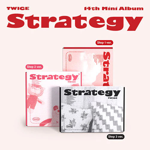 TWICE - 14th Mini Album [STRATEGY] (Step 1 Ver. / Step 2 Ver. / Step 3 Ver.)